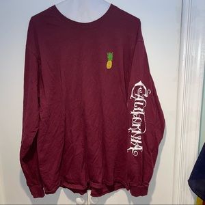 Maroon Graphic Long Sleeve Tee